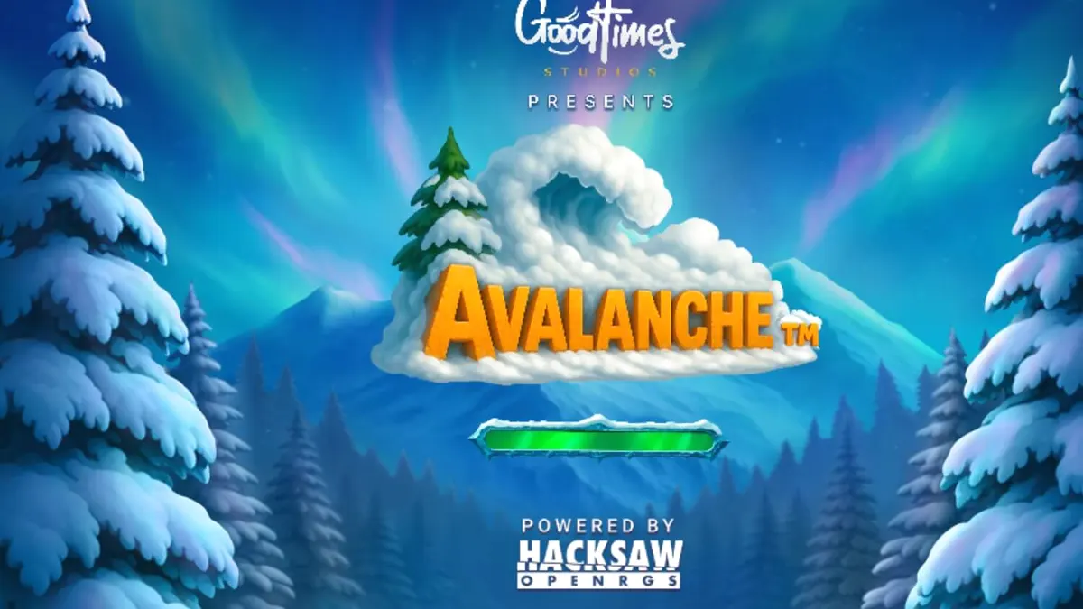 Pemandangan pegunungan bersalju dalam slot Avalanche